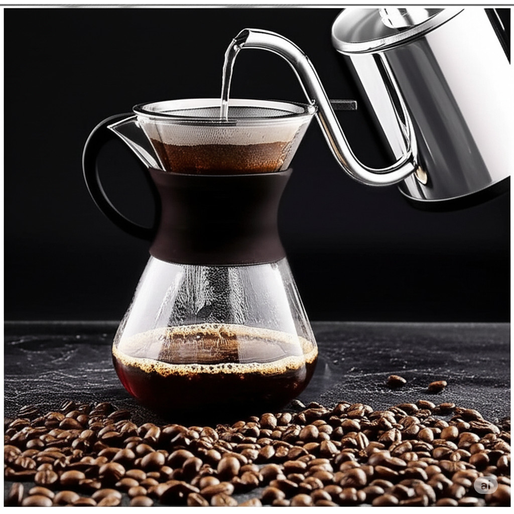 CAFETEIRA DE VIDRO GRADUADO COM FILTRO / COADOR DE INOX SOFISTICADA 600ML