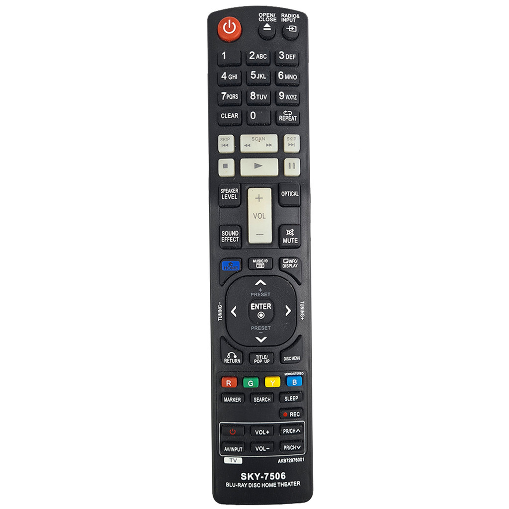Controle Remoto Para Blu-Ray Disc Home Theater SKY-7506