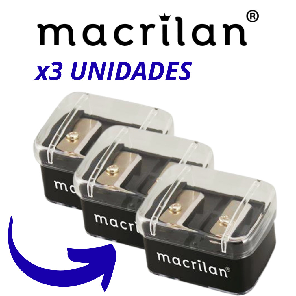 Kit 3 Apontadores para Lápis de Maquiagem - MACRILAN