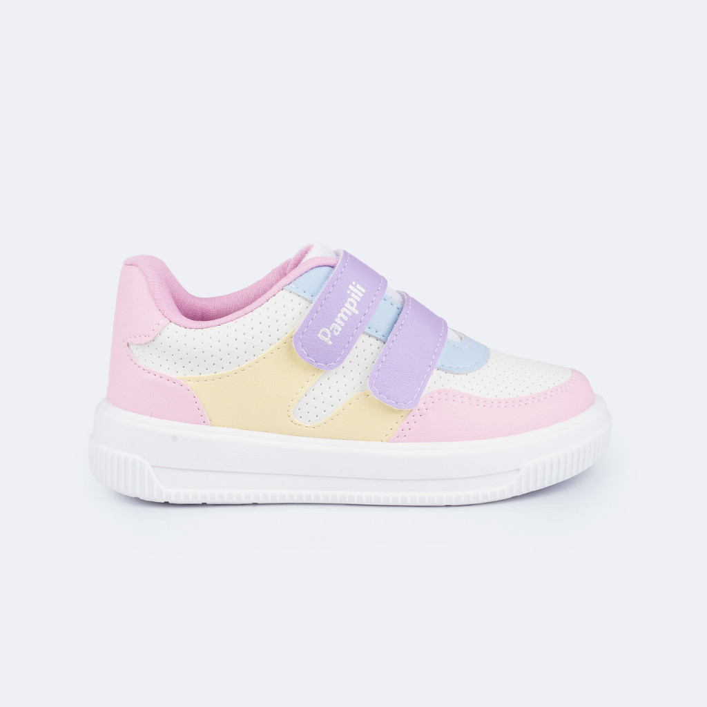 Tênis Infantil Feminino Up Candy Color Branco Pampili em Oferta na Shopee