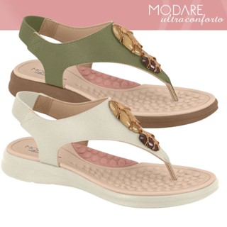 Sandália Feminina Modare Ortopédica Pedraria Calce Fácil Confort Leve em Oferta na Shopee
