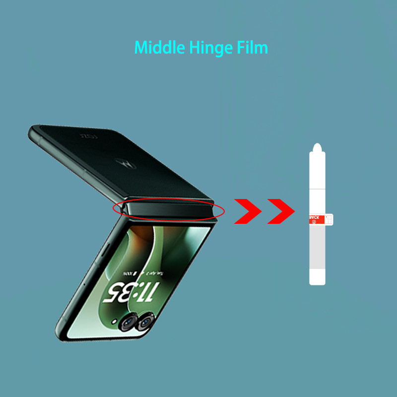 Película Protetora Lateral De Hidrogel Com Dobradiça Intermediária , Para Motoro