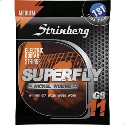 Encordoamento Strinberg Para Guitarra GS11 6 Cordas em Aço Profissional