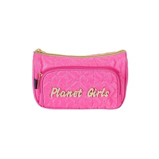 Estojo Feminino Matelassê Com Divisória Planet Girls Rosa Médio em Oferta na Shopee
