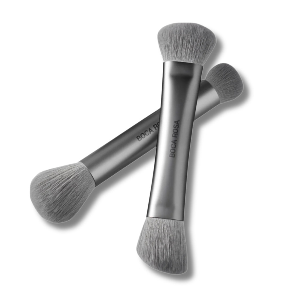 PINCEL MULTIFUNCIONAL BOCA ROSA DUO 1 E DUO 2 PARA MAQUIAGEM PROFISSIONAL E PRÁTICA