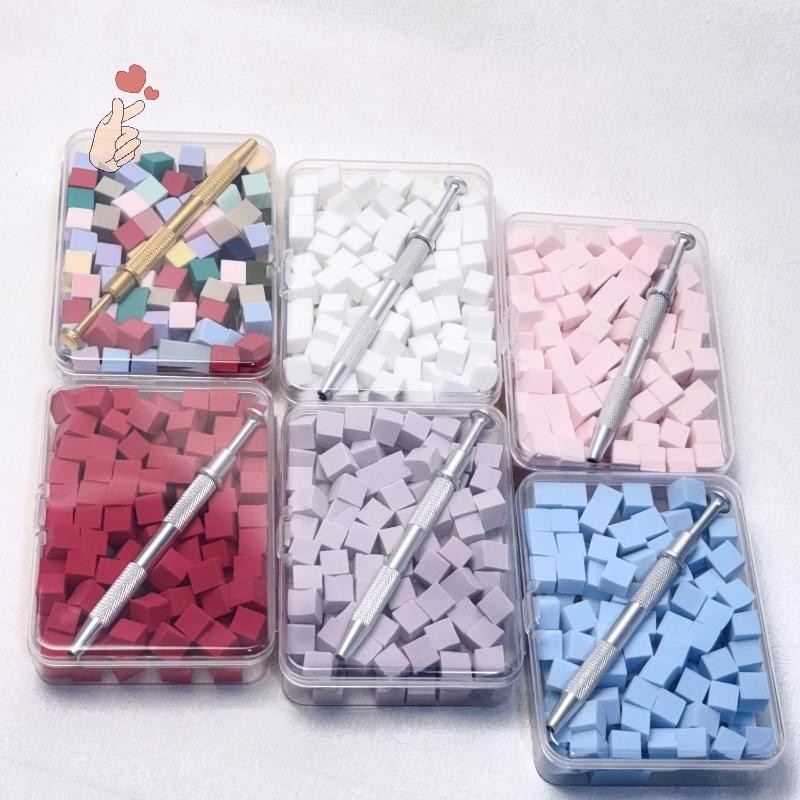 [PEBR] 100 Pçs/Caixa Pincel De Esponja Gradiente Com Ferramentas Para Nail Art Gel Polonês Glitter Manicure Acessório [f