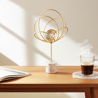 ✨ Enfeites Decorativos Modernos em Metal Dourado com Cristal ✨ em Oferta na Shopee