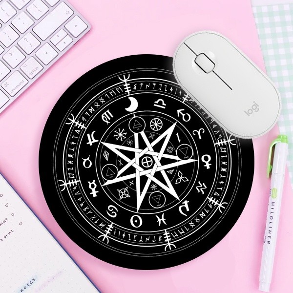 Mouse Pad Wicca Símbolos Magic Mystic