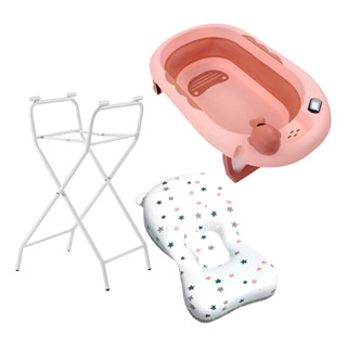 Banheira Com Suporte Tibaby Dobrável Infantil Com Termômetro em Oferta na Shopee