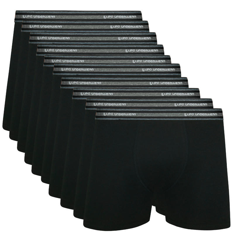 KIT 10 CUECAS BOXER LUPO MASCULINA ALGODÃO ORIGINAL BOA CIRCULAÇÃO ANTI ODOR NÃO IRRITA A PELE 523