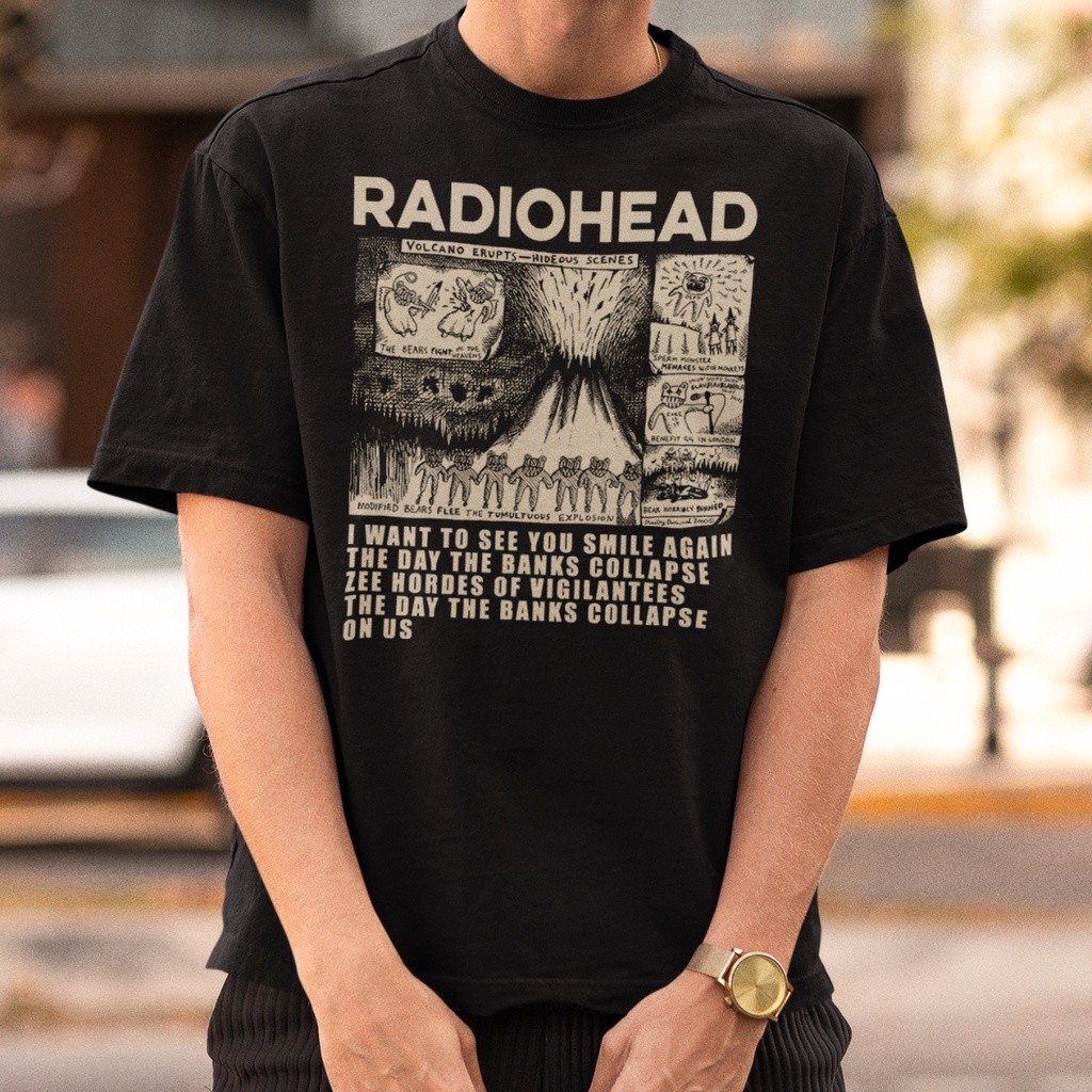 Camiseta Unissex Radiohead Hail Thief Álbum Banda Rock