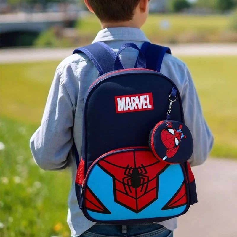 Mochila Infantil Escolar Heróis Marvel Capitão América Homem De Ferro Homem Aranha Menino Menina