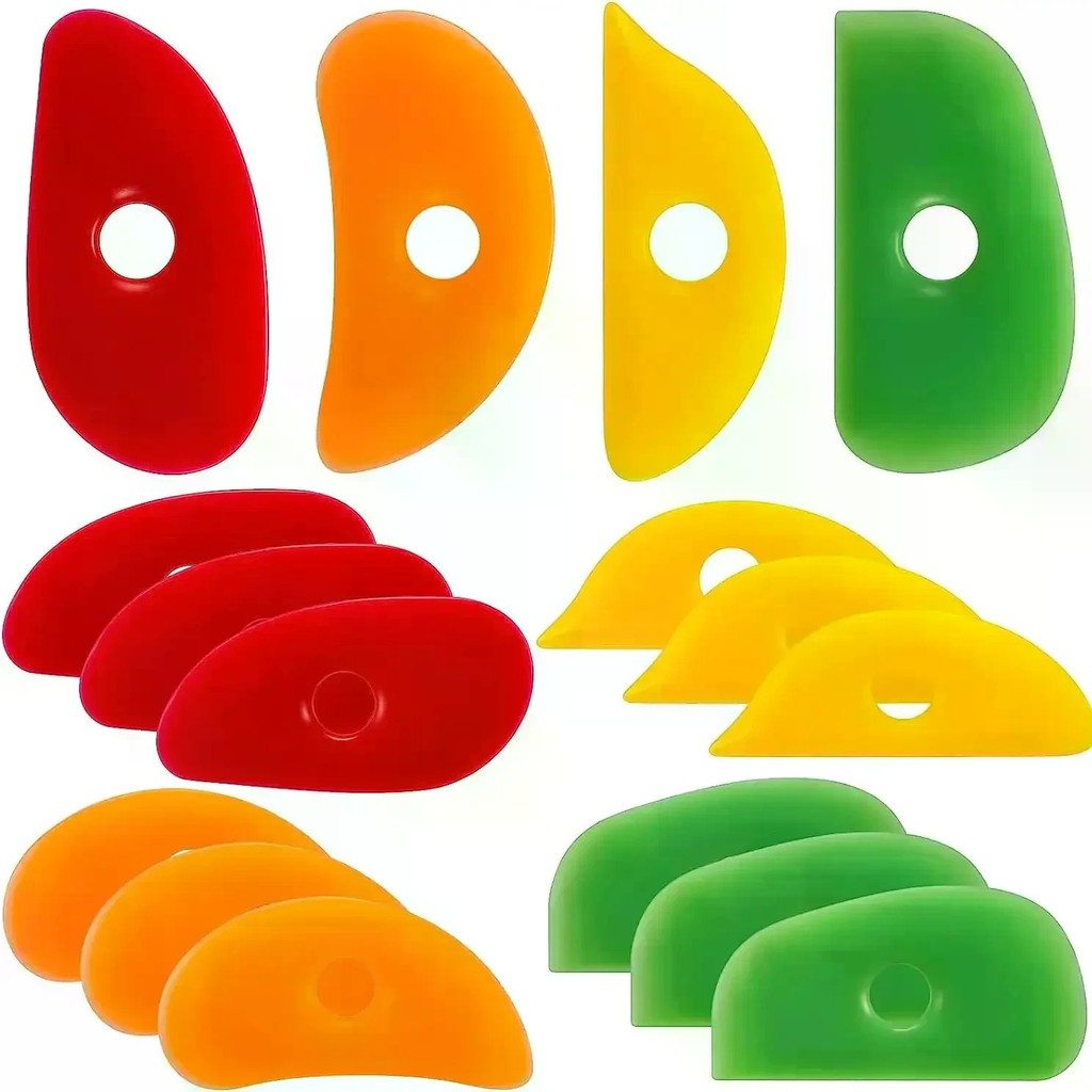3/4/7 Pçs Costela De Borracha Macia Para Cerâmica Argila Silicone Ferramentas DIY Suaviza Formas Escultura Ferramenta