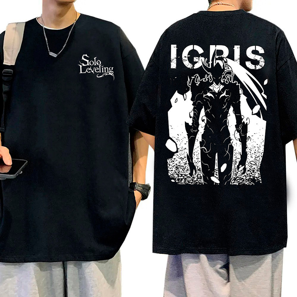 Camisetas Diversas Anime Solo Leveling Igris Mangá Otaku 100% Algodão Tamanhos Plus Size Fio 30.1 Envio Rapido