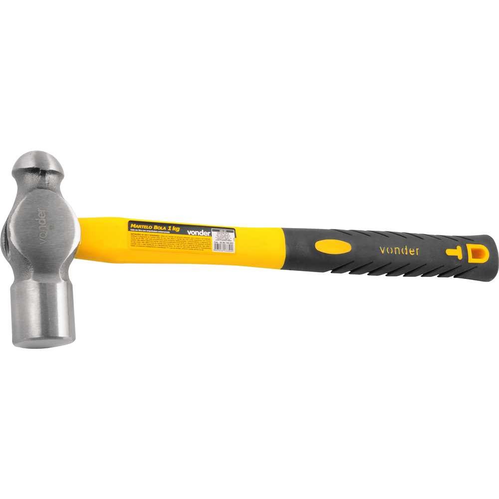 Martelo Bola 1Kg Cabo De Fibra Vonder em Oferta na Shopee