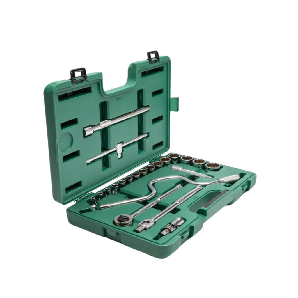 Jogo de Soquetes Estriados SATA 1/2” 22 Peças – ST09088SJ | Profissional & Alta Resistência