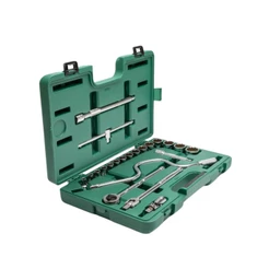 Jogo de Soquetes Estriados SATA 1/2” 22 Peças – ST09088SJ | Profissional & Alta Resistência