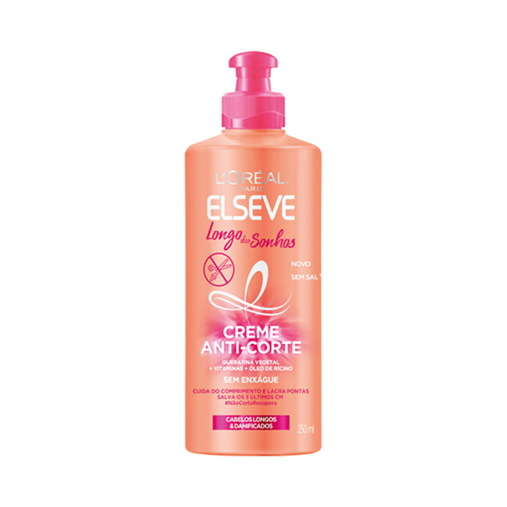 Creme para Pentear Elseve Longo dos Sonhos 250ml em Oferta na Shopee