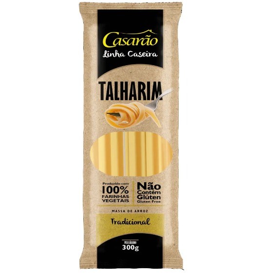 Massa De Arroz Talharim Tradicional Sem Gluten 300G - Casarão/Comarroz em Oferta na Shopee