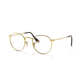 Armação de Grau Ray-Ban Redondo Round Metal Dourado 0RX3447V