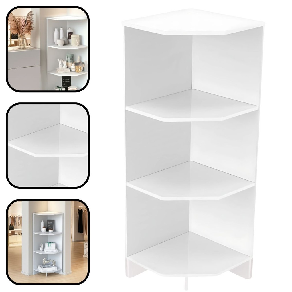 Balcão Prateleira Multiuso Cantoneira 98x40x40cm Branco em Oferta na Shopee