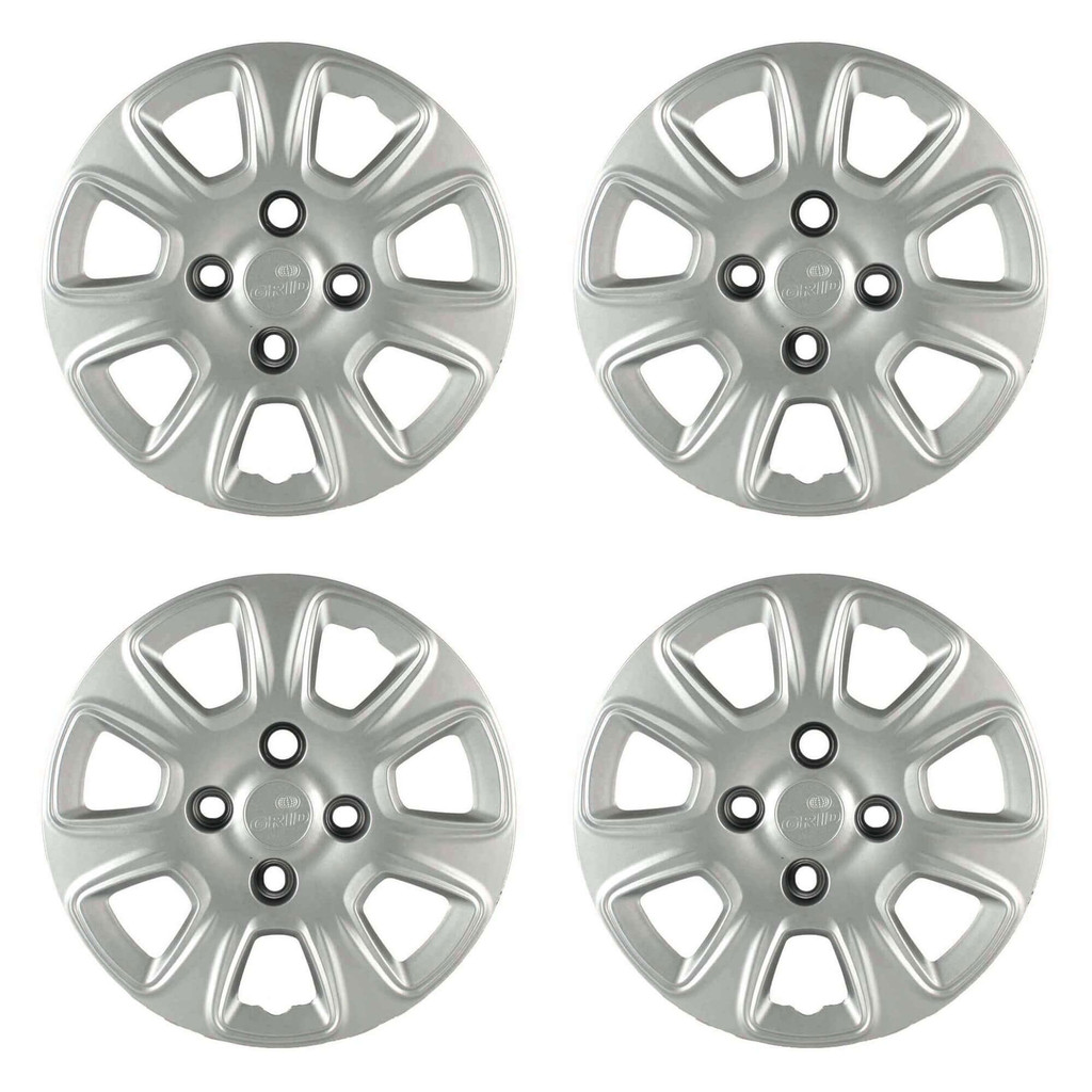 Calota Aro 13" cor Prata Modelo Uno Vivace 1.0 11/13 Jogo c/ 4 Calotas Grid - 076CB-PTA-E