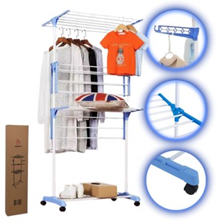 Varal Magnow Reforçado 3 Andares Dobrável Com Rodas p/ 10Kg em Oferta na Shopee