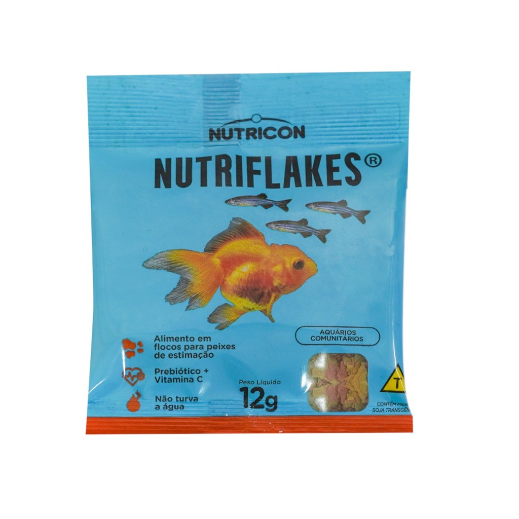 Ração Nutricon Nutriflakes Para Peixes 12g