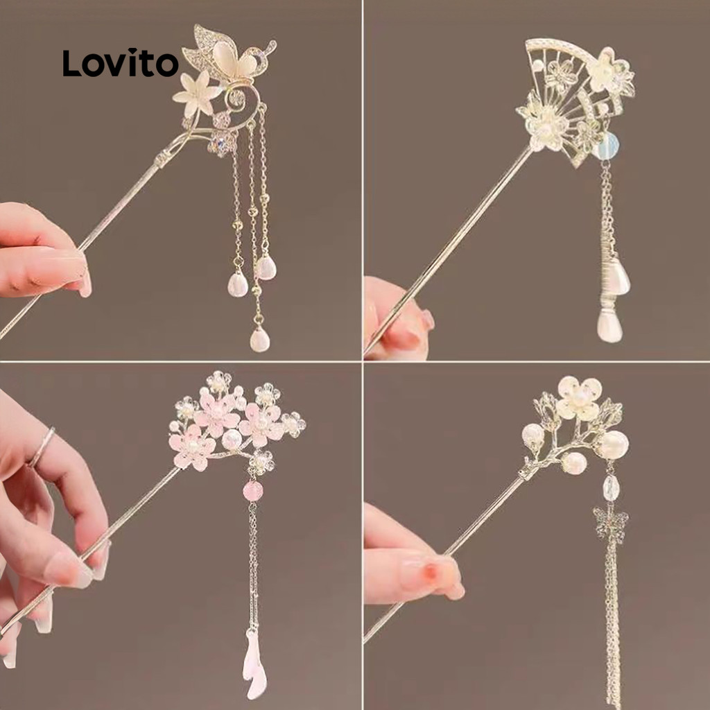 Lovito Grampo de Cabelo com flores LCS20A802 em Oferta na Shopee