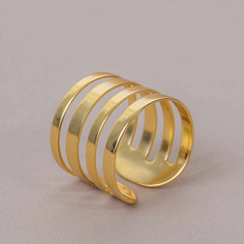 Anel Regulável Quatro Voltas com Banho em Ouro 18k em Oferta na Shopee