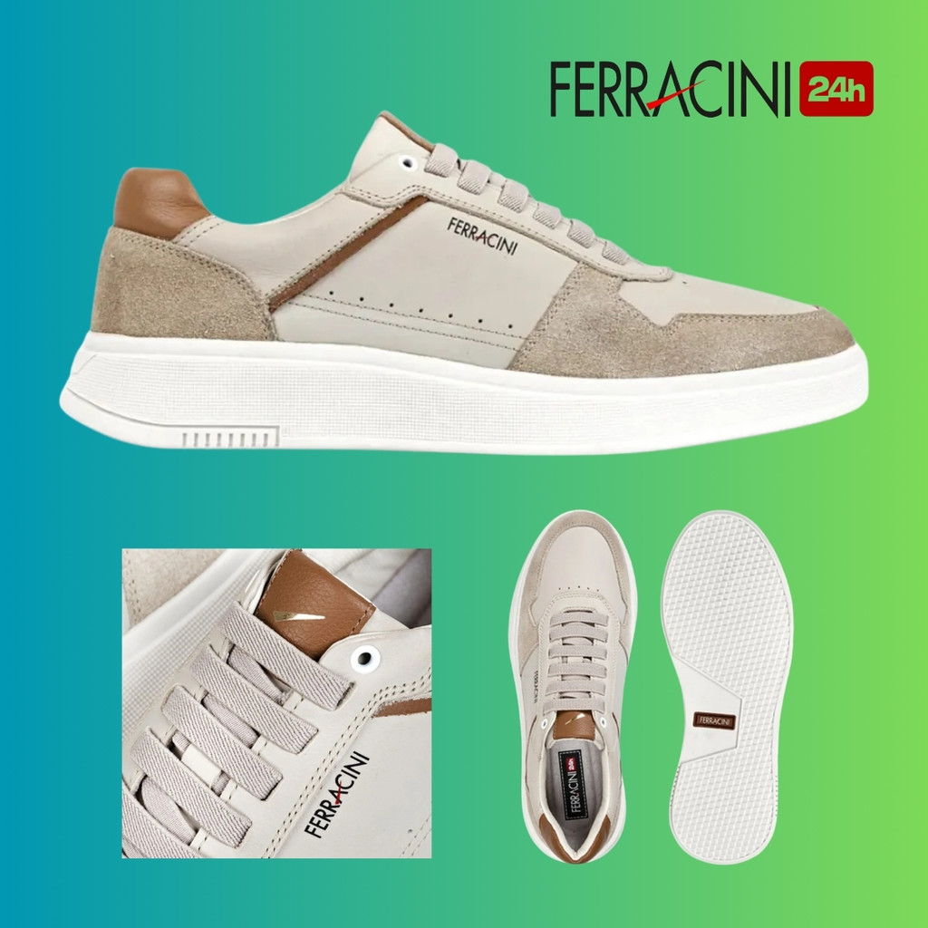 SAPATENIS FERRACINI MASCULINO LOGAN ELÁSTICO 24 HORAS CONFORTO ORIGINAL REF.: 9316.678
