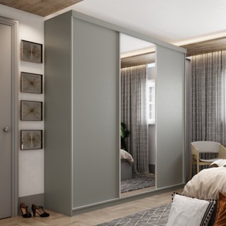 Guarda-roupa Casal 100% Mdf Bp com 3 Portas e 1 Espelho Geneve Urbi em Oferta na Shopee