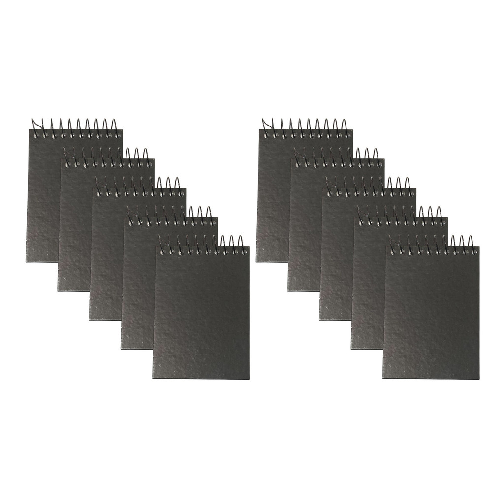 Kit 10 Mini Caderneta Espiral Preta 1/16 Capa Dura 64 Folhas em Oferta na Shopee