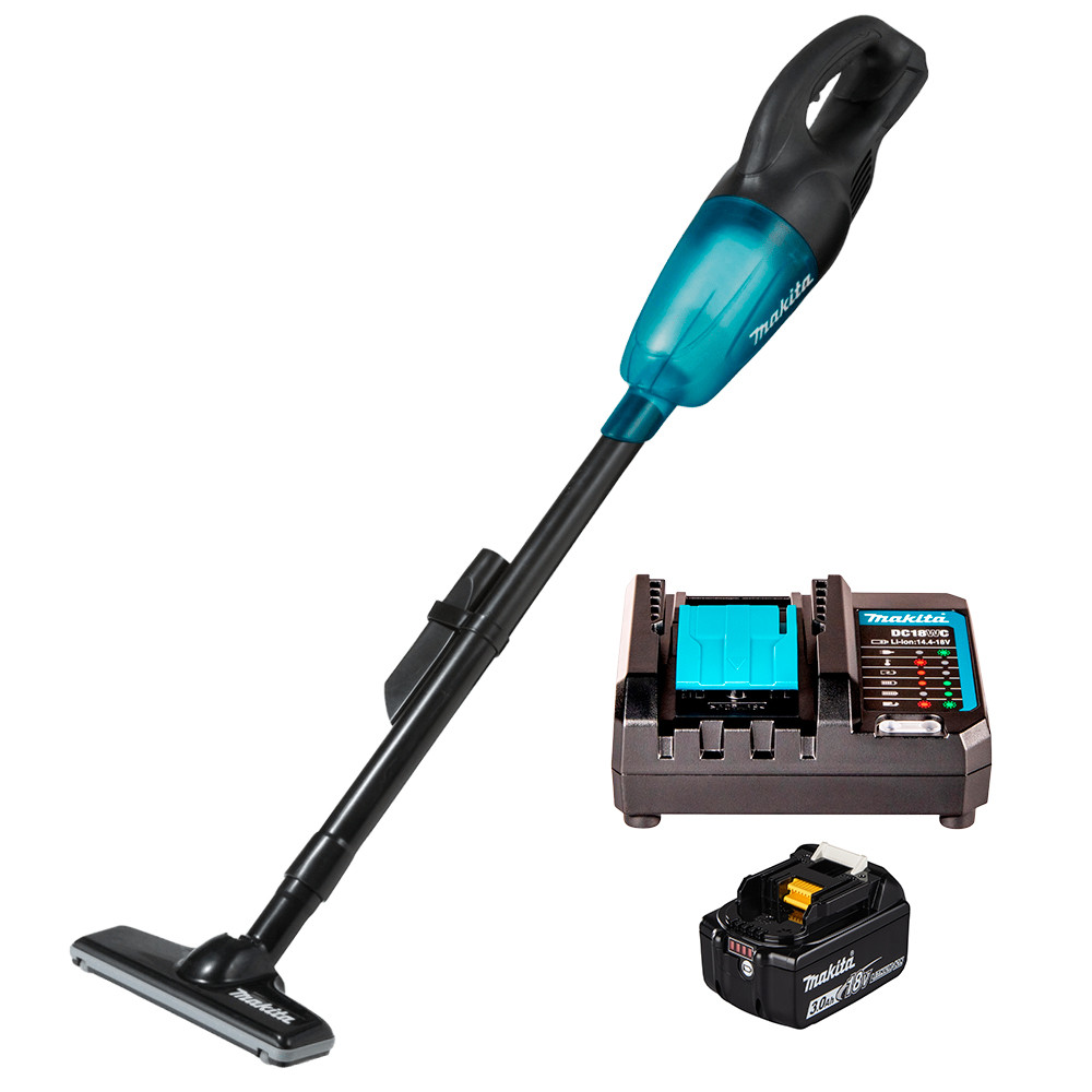Aspirador à Bateria 18V DCL180ZB + 01 Bateria 18V 3Ah + Carregador DC18WC (Bivolt) Makita