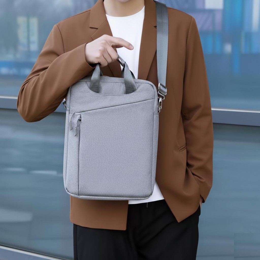 Pasta Notebook Até 14’’ Slim Resistente Compartimento Interno Acolchoado Bolsos Externos Com Zíper