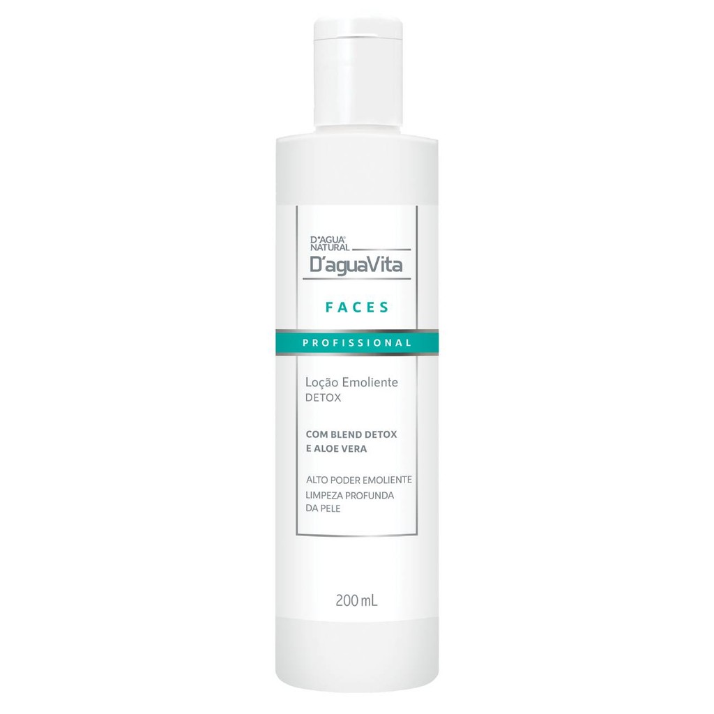 Loção Emoliente Facial Detox 200g Dagua Natural – Facilita Extração de Cravos e Comedões