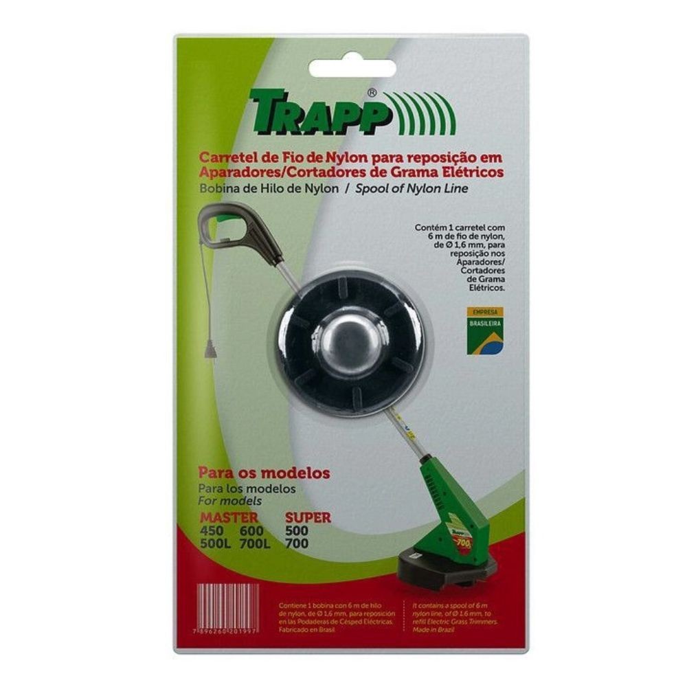 Carretel para Cortador de Grama com Fio de Nylon para Master 450/600/500L/700L e Super 500/700 Trapp