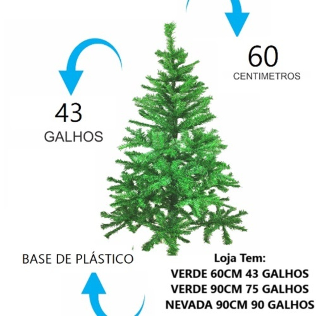 Árvore De Natal Nevada Ou Verde 90CM Ou 60CM Apoio De Plástico Luxo Natalina Tradicional Decoração