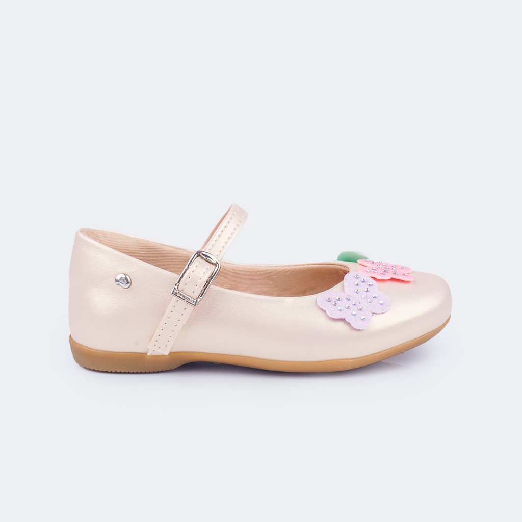 Sapatilha Infantil Bailarina Borboletas Brilho Pampili em Oferta na Shopee