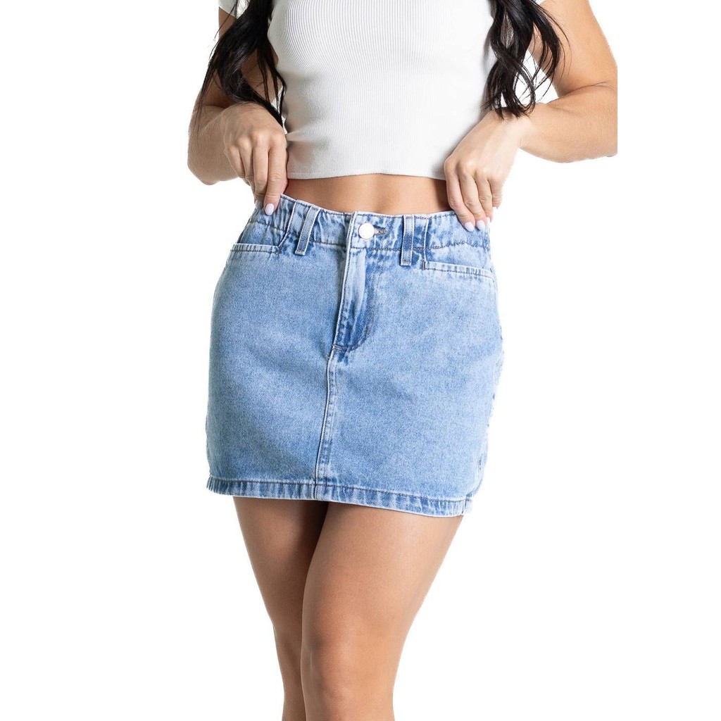 Saia Jeans Sawary - 281191 em Oferta na Shopee