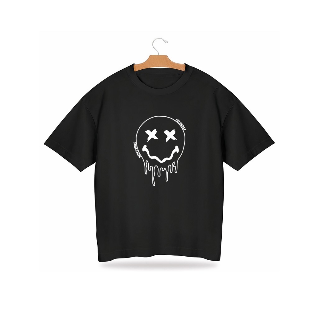 100% algodao envio rapido Camisetas Oversized Preta Estampadas Infantil e Juvenil Roupas de Crianças