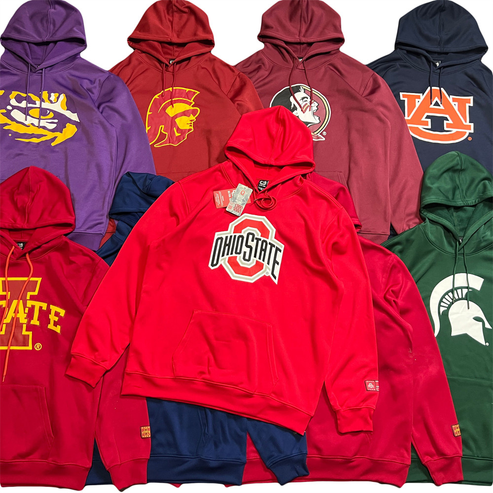NCAA Professional University League Multicolor Outono Inverno Forro de Lã Moletom com Capuz Casual Esportes Basquete Tra