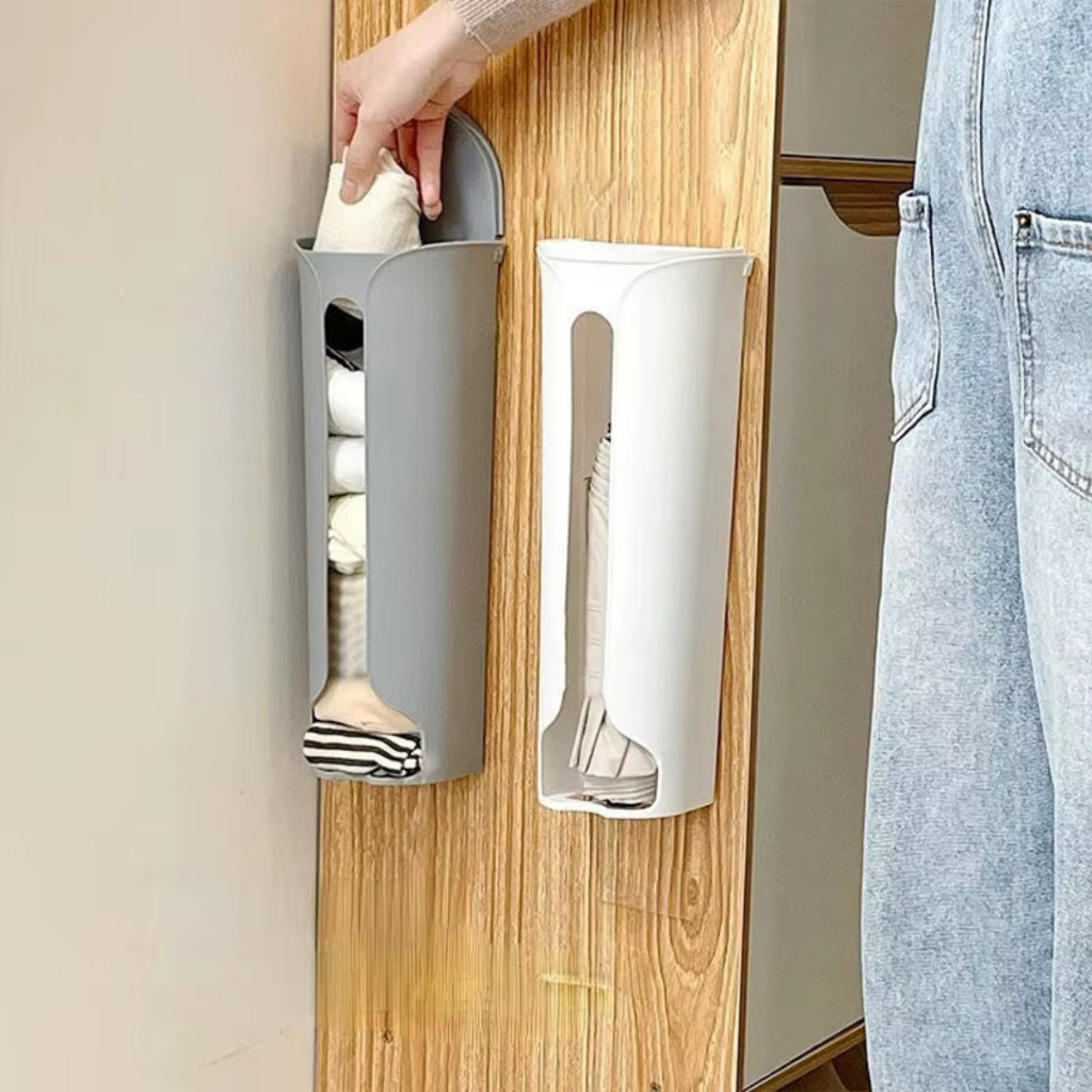 Porta Sacola Puxa Saco Organizador de Parede Dispenser Multiuso