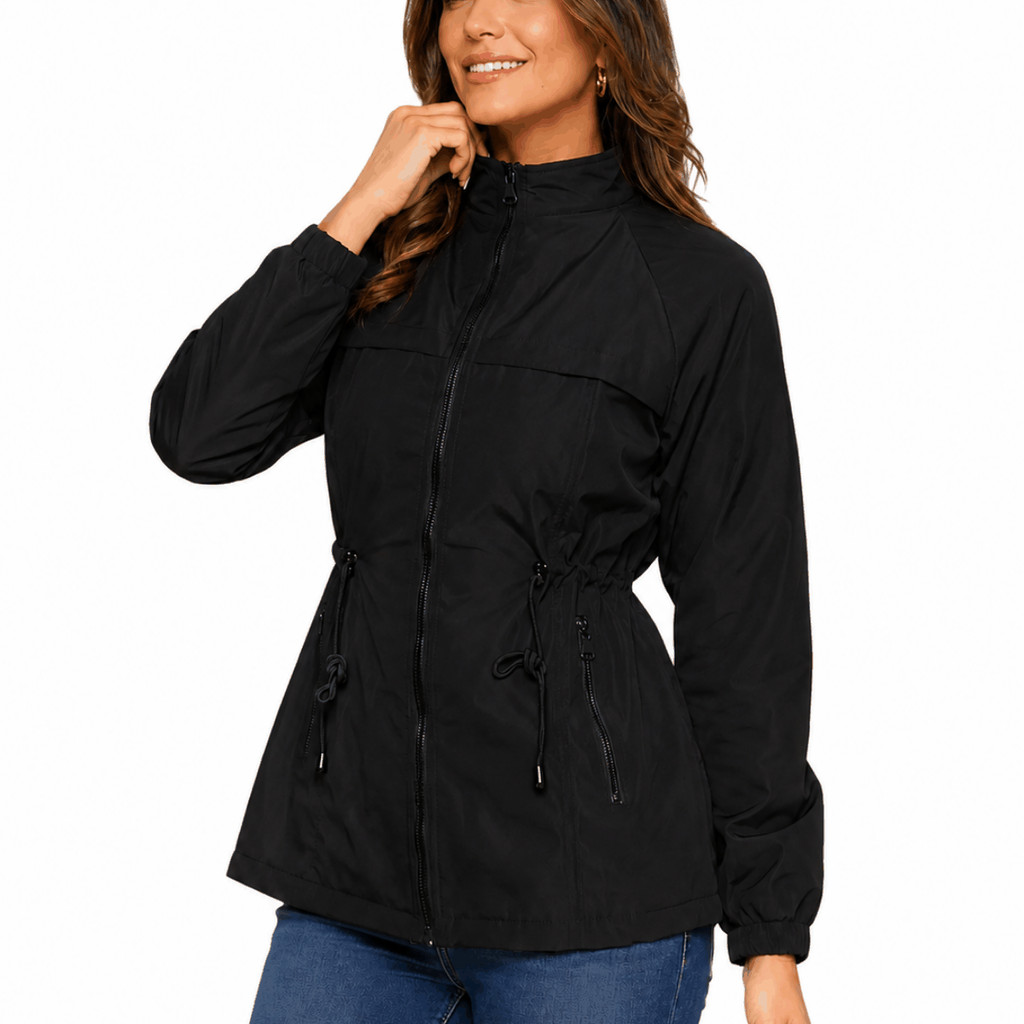 JAQUETA PARKA FEMININA FACINELLI  690176 CASUAL AJUSTAVEL SEM CAPUZ LEVE DIA-DIA