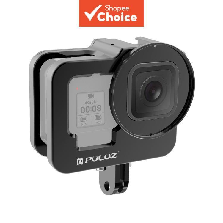PULUZ para GoPro HERO13 Black / 12 Black / 11 Black / 10 Black / 9 Black Carcaça Protetora Reforçada em Liga de Alumínio