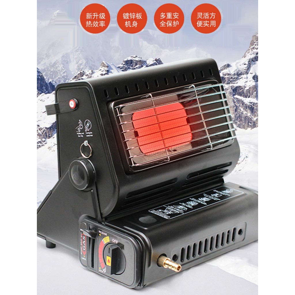 Aquecedor de cassete portátil ao ar livre pequeno fogão de aquecimento a gás liquefeito tenda de pesca Grill fogão a gás