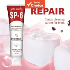 Water Ice Levin SP-6 Super Probiótico Creme Dental Clareador 100g - Fortalece a Microbiota Bucal, Clareia os Dentes &