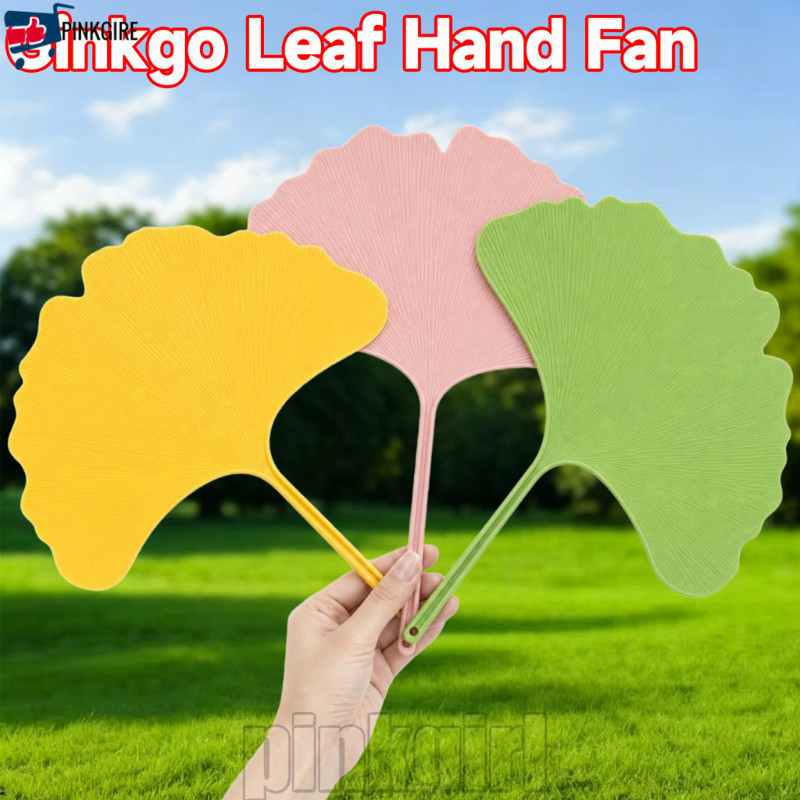 [Rdy Stk] [BR] Ventilador De Mão Em Formato De Ginkgo Biloba De 10-2 Unidades-Portátil Ao Ar Livre-Espesso-Adereços Para