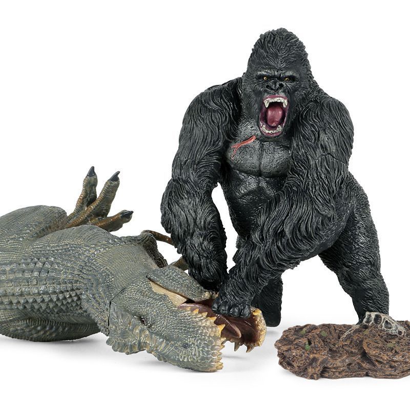 [Brinquedo] Filme Mesmo Estilo King Kong Gorilla Crianças Simulação Cognitiva Animal Sólido Gorila Modelo Brinquedo Orna