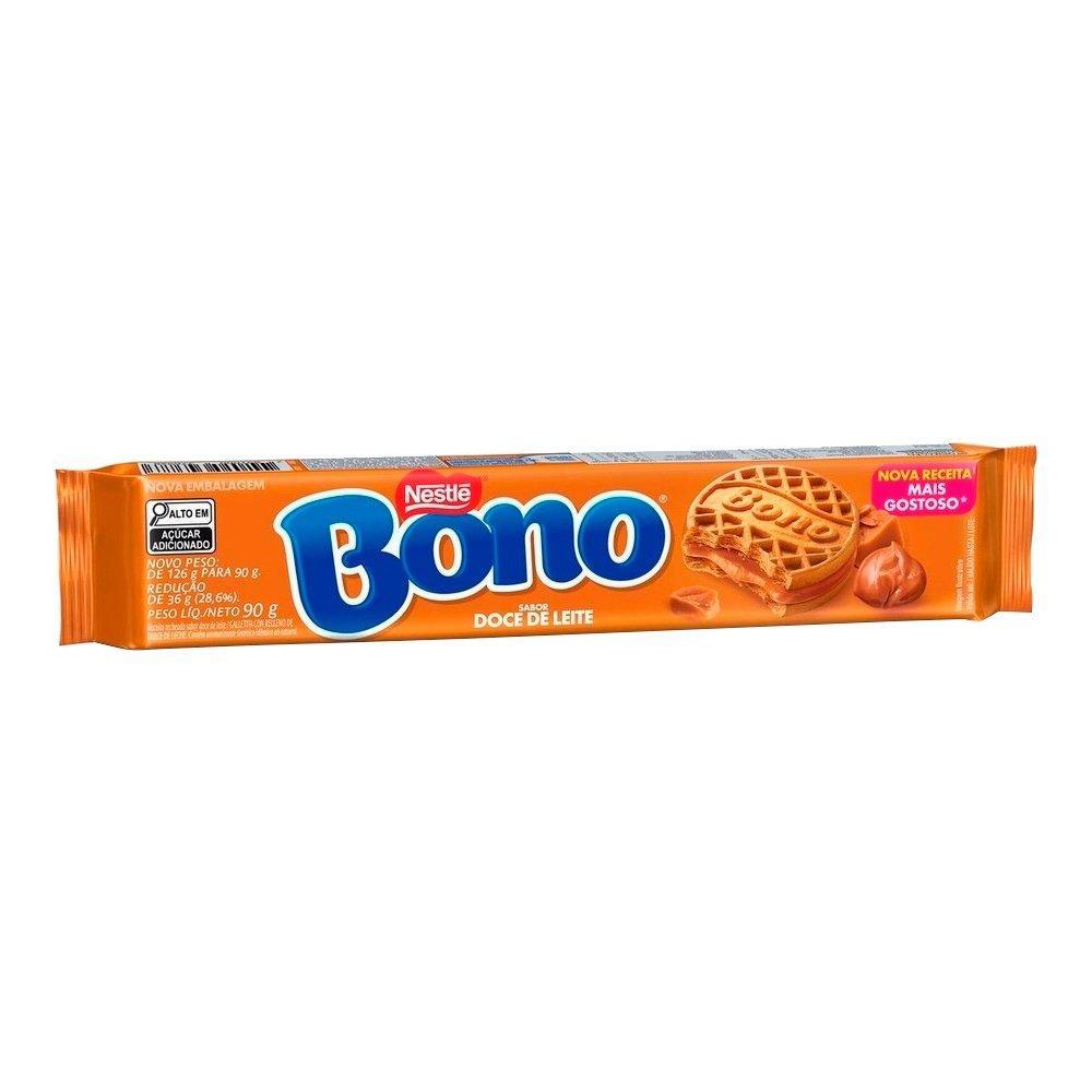 Biscoito Nestle Bono Recheado Doce de leite 90G - Embalagem com 66 Unidade